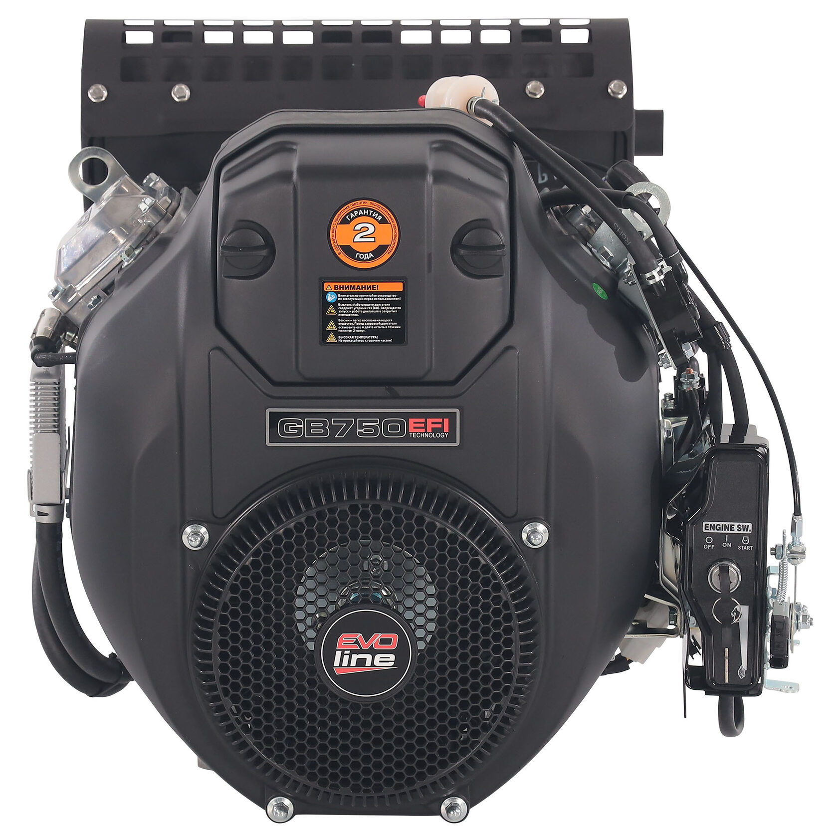 Двигатель бензиновый для затирочных машин, строительного оборудования, вездеходов, мотопомп EVOline Zongshen GB 750 EFI