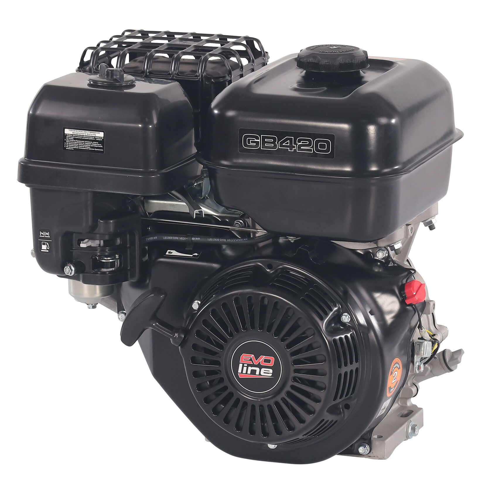 Двигатель бензиновый для культиваторов, мотопомп, опрыскивателей, строительного оборудования EVOline Zongshen GB 420