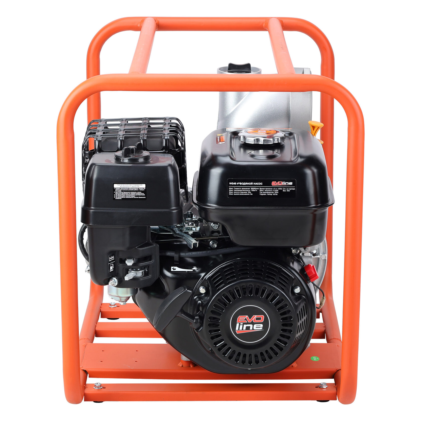 Мотопомпа бензиновая  для воды средней загрязненности EVOline WG 40 Zongshen