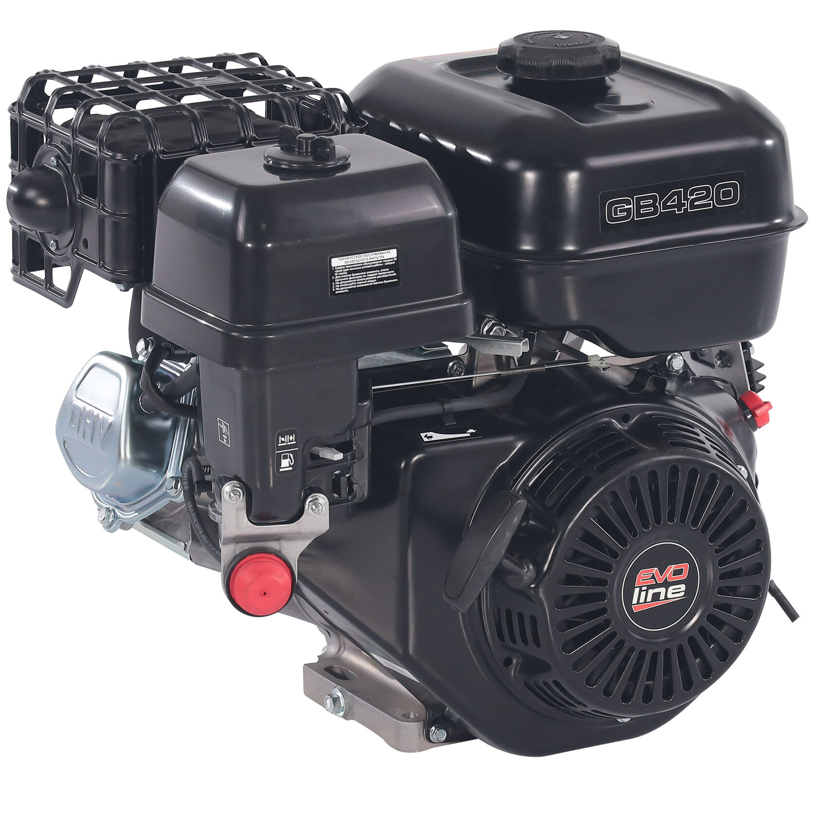 Двигатель бензиновый для культиваторов, мотопомп, опрыскивателей, строительного оборудования EVOline Zongshen GB 420