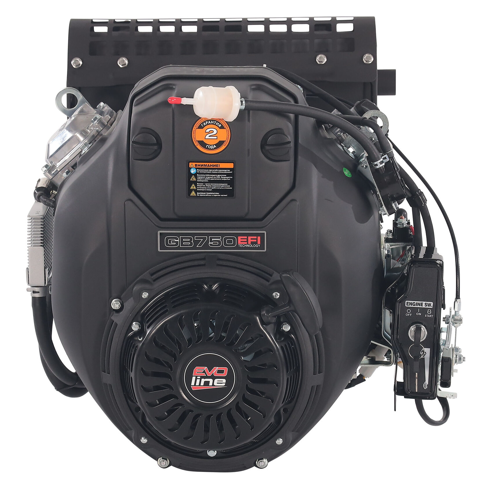 Двигатель бензиновый для затирочных машин, строительного оборудования, вездеходов, мотопомп EVOline Zongshen GB 750 B EFI