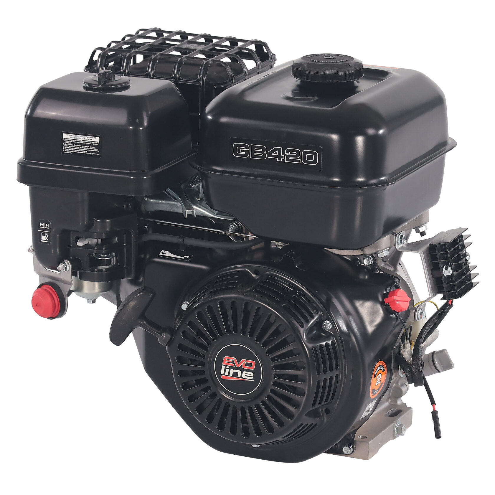 Двигатель бензиновый для культиваторов, мотопомп, опрыскивателей, строительного оборудования EVOline Zongshen GB 420