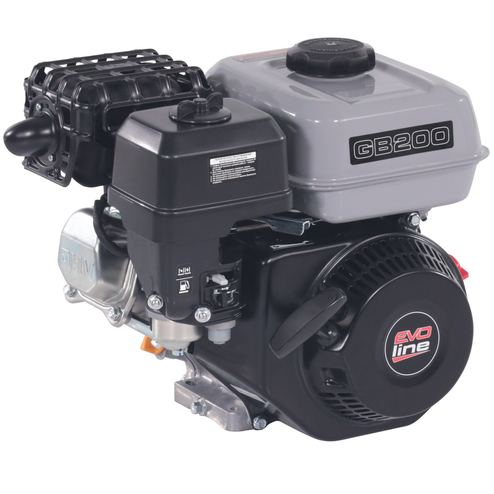 Двигатель бензиновый для культиваторов, мотопомп, садового и строительного оборудования EVOline Zongshen GB 200 S