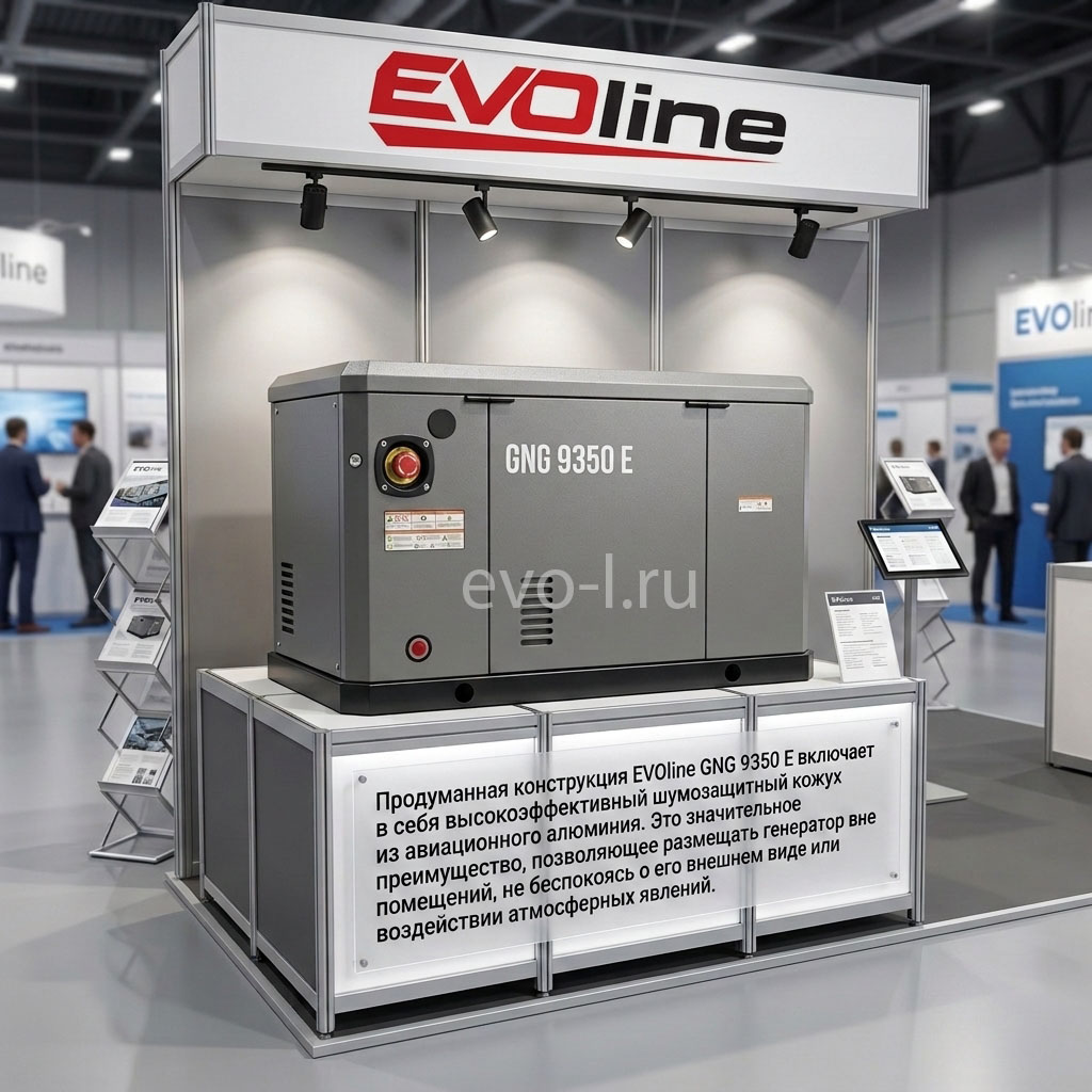 Генератор газовый EVOline GNG 9350 E однофазный с электростартером 7.7 кВт купить официальный сайт