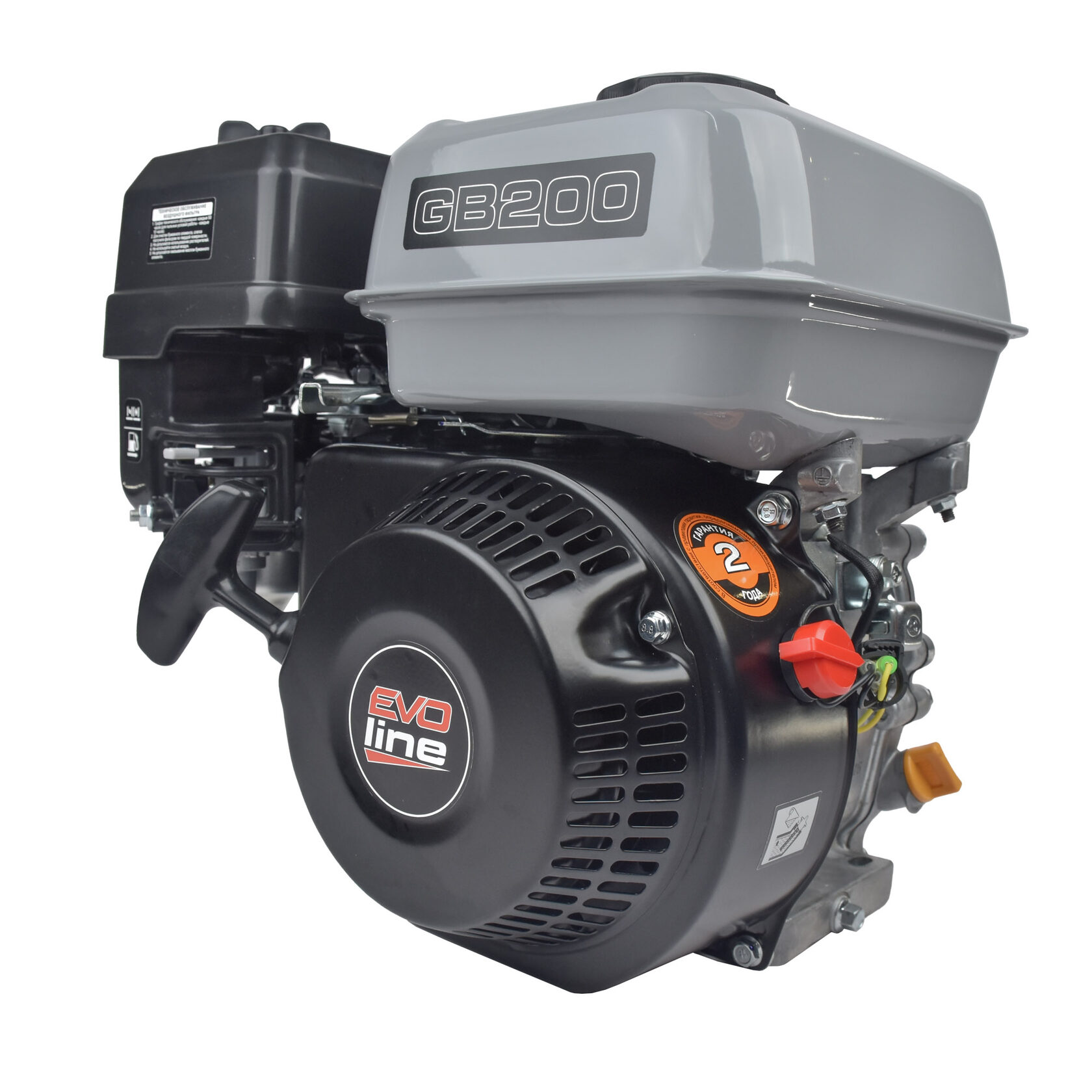 Двигатель бензиновый для культиваторов, мотопомп, садового и строительного оборудования EVOline Zongshen GB 200 Q