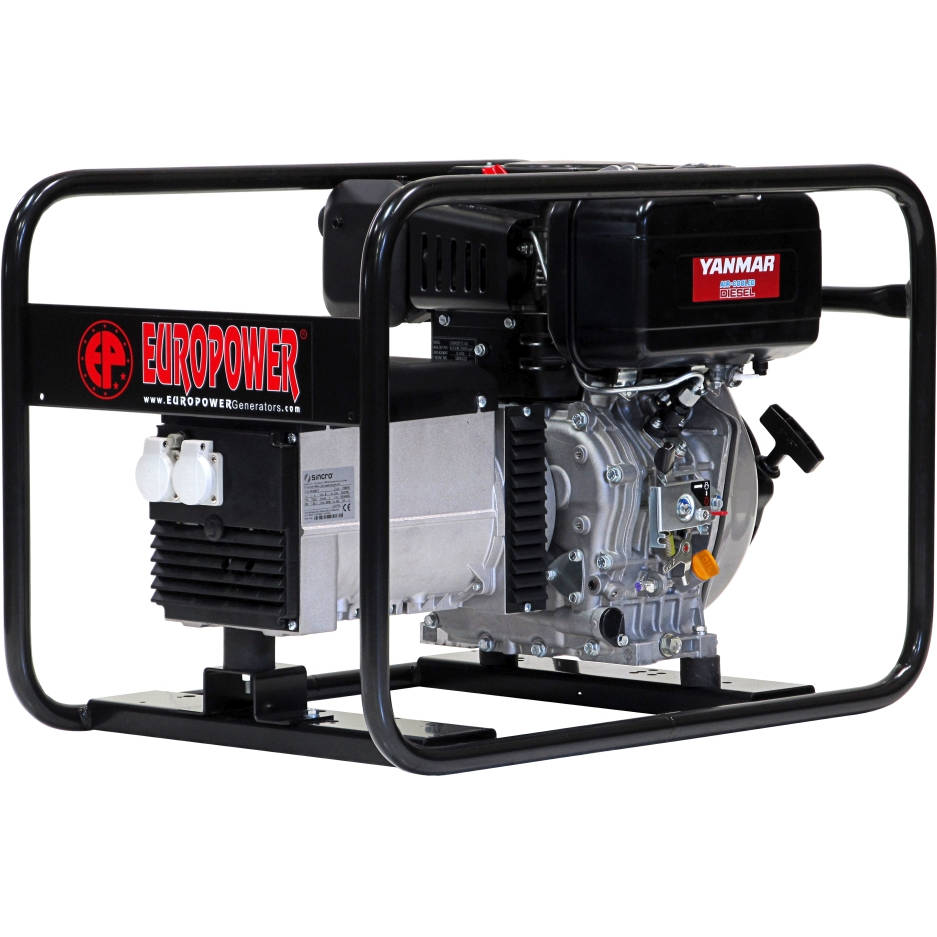 Генератор дизельный EUROPOWER EP 6000 D двигатель Yanmar