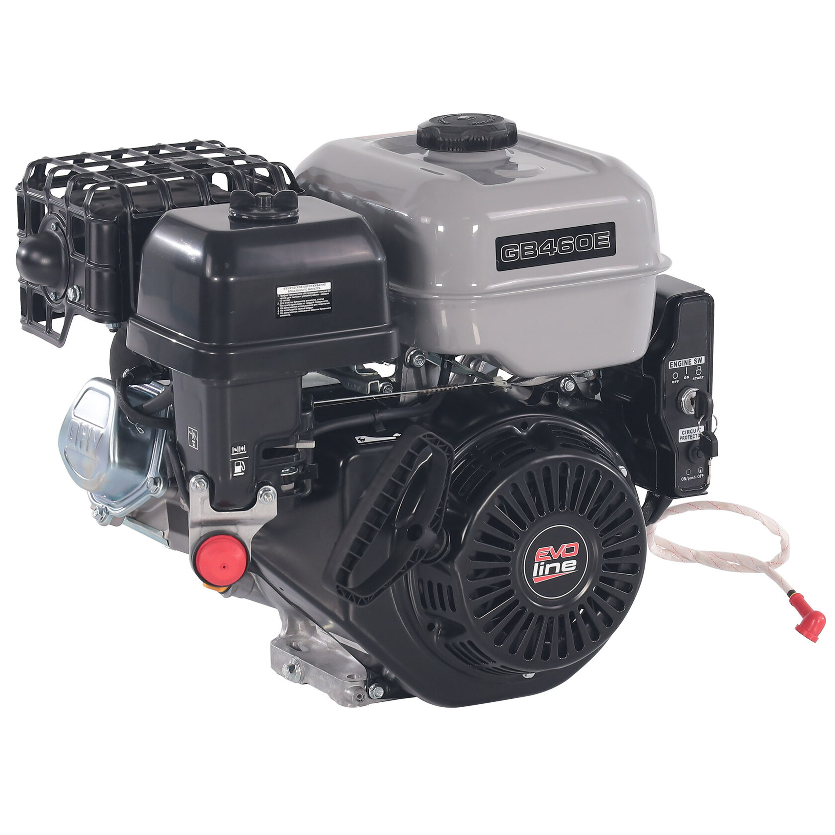 Двигатель бензиновый для лебедок, культиваторов, мотопомп, садового и строительного оборудования EVOline Zongshen GB 460 Е