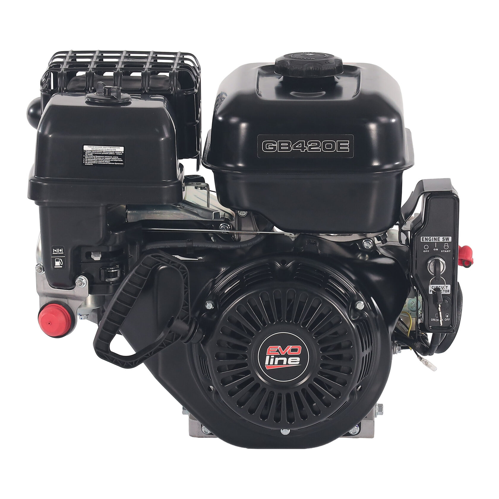 Двигатель бензиновый для культиваторов, мотопомп, опрыскивателей, строительного оборудования EVOline Zongshen GB 420 Е