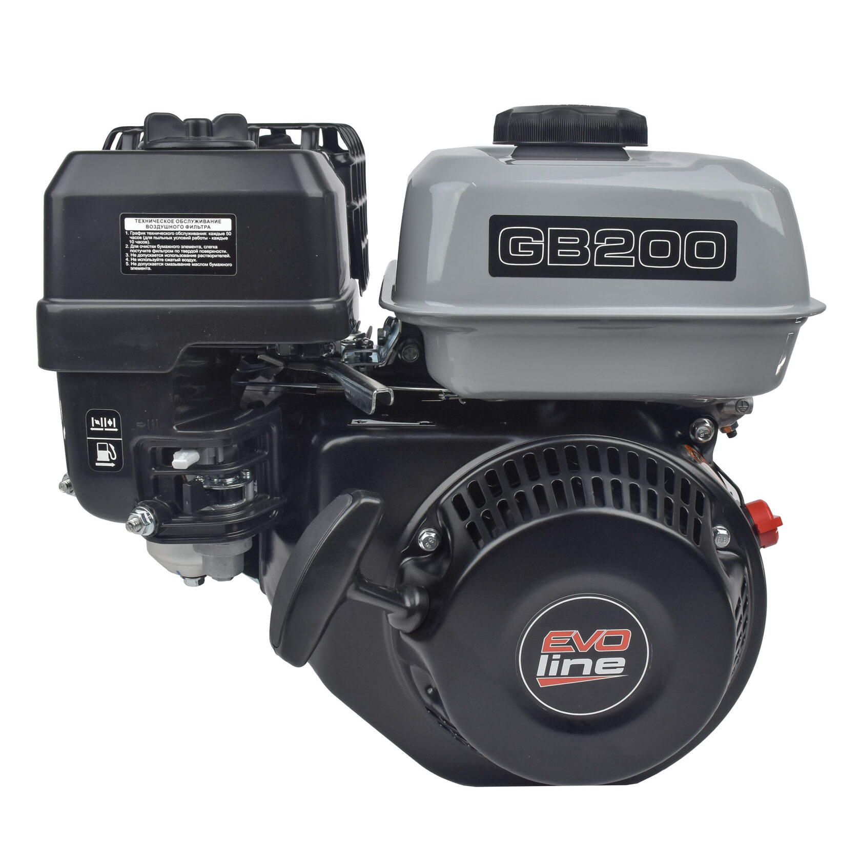 Двигатель бензиновый для культиваторов, мотопомп, садового и строительного оборудования EVOline Zongshen GB 200 Q