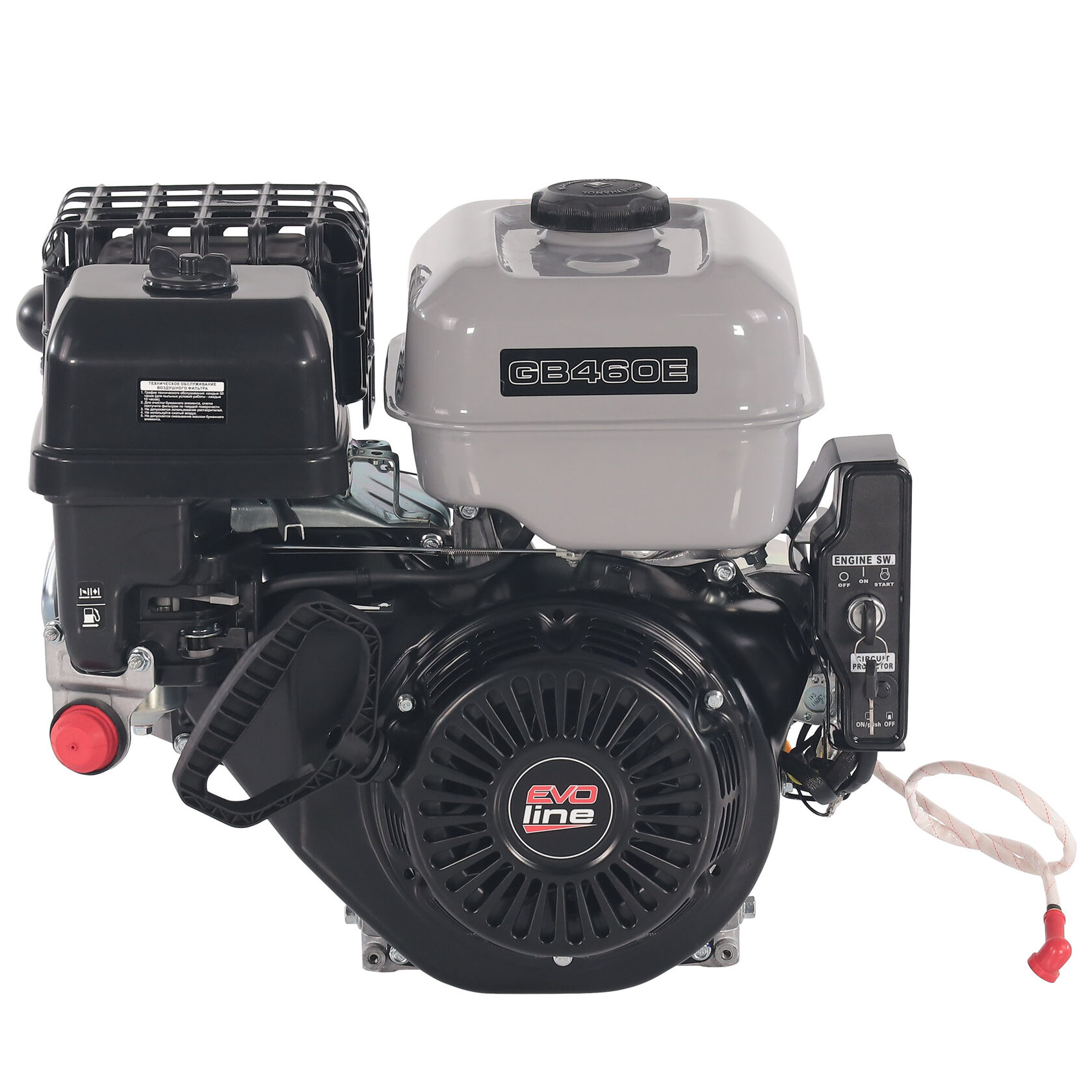 Двигатель бензиновый для лебедок, культиваторов, мотопомп, садового и строительного оборудования EVOline Zongshen GB 460 Е