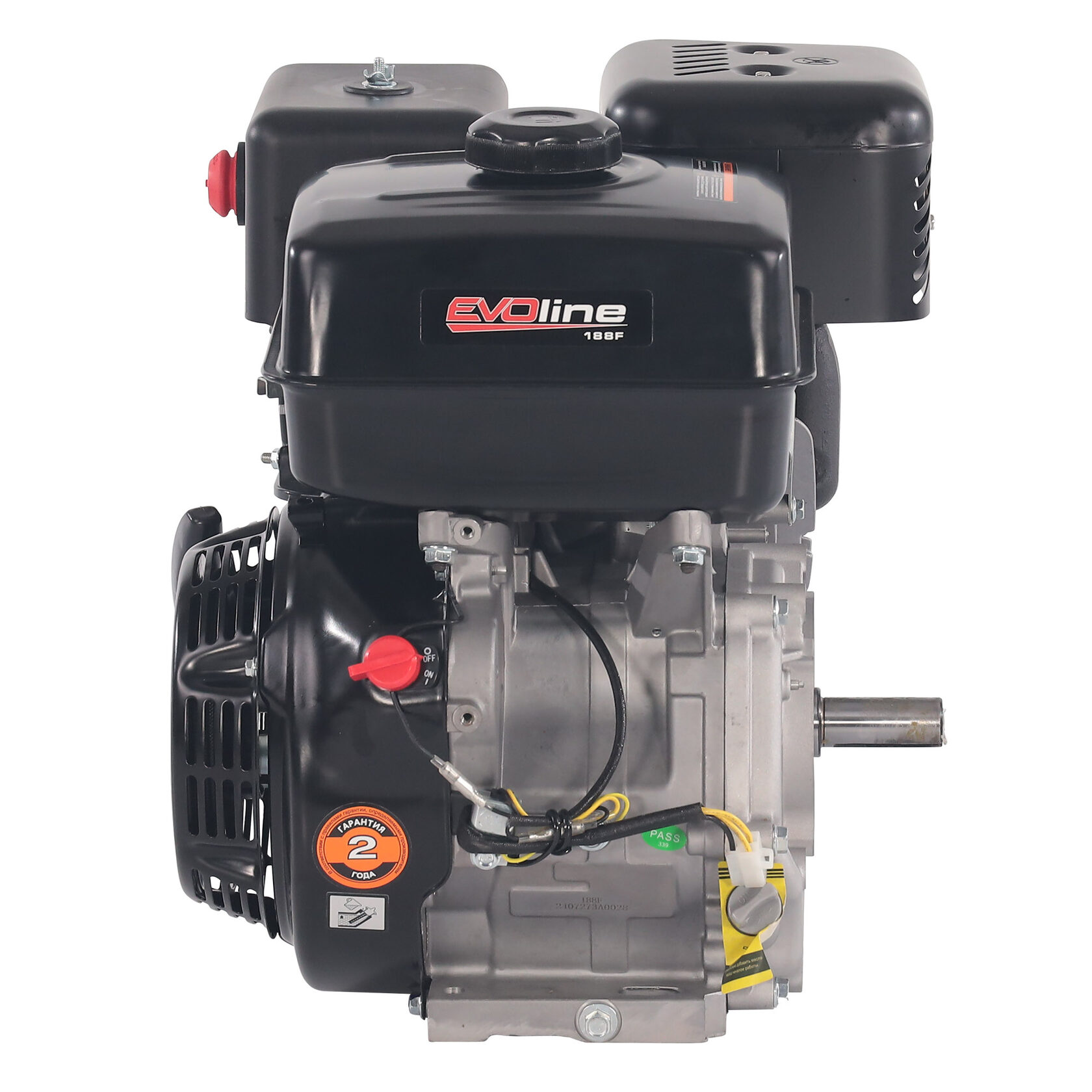 Двигатель бензиновый для минитракторов, строительной техники, самоходной техники EVOline Zongshen 188 FA2