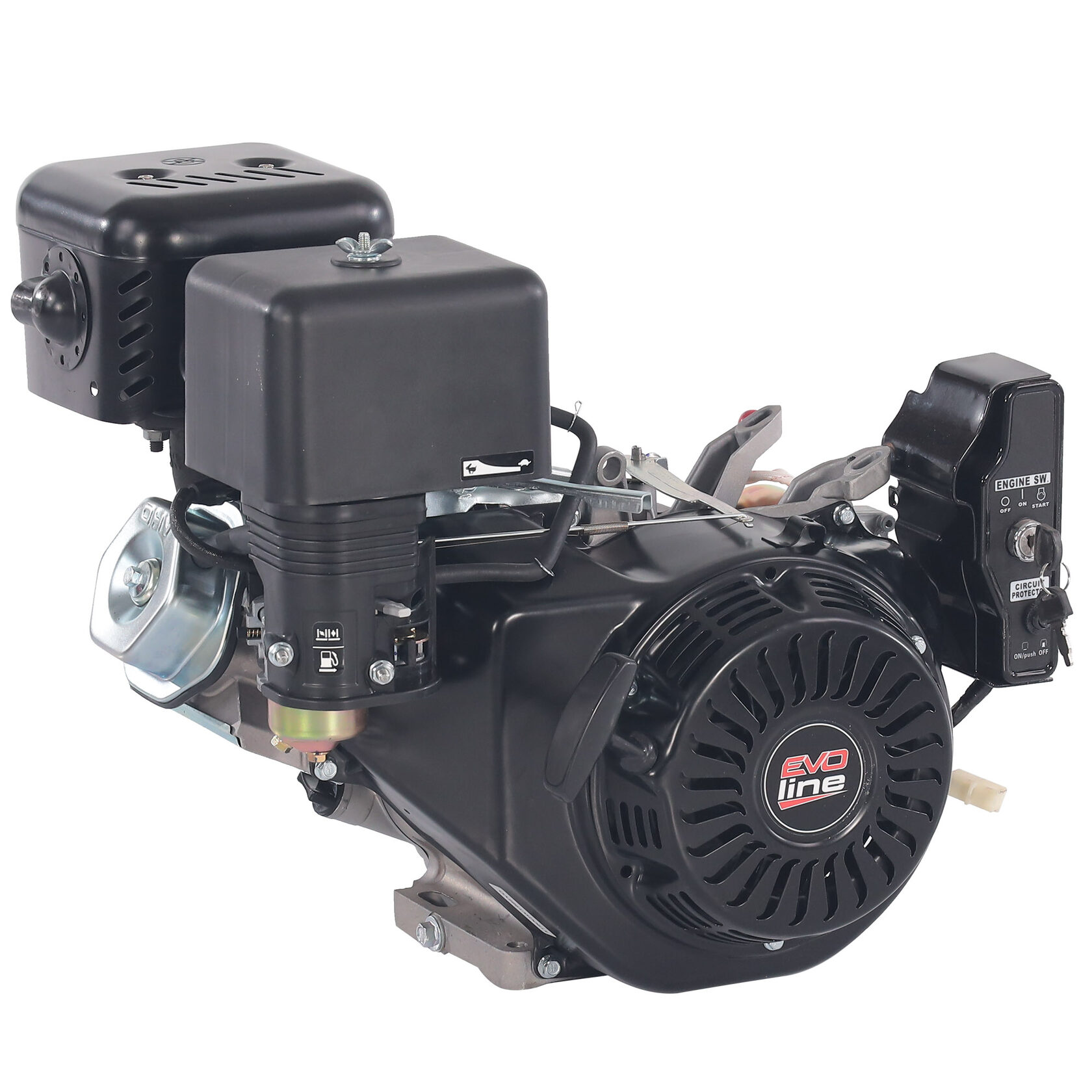Двигатель бензиновый для минитракторов, строительной техники, самоходной техники, вездеходов EVOline Zongshen 190 FE (без бака)