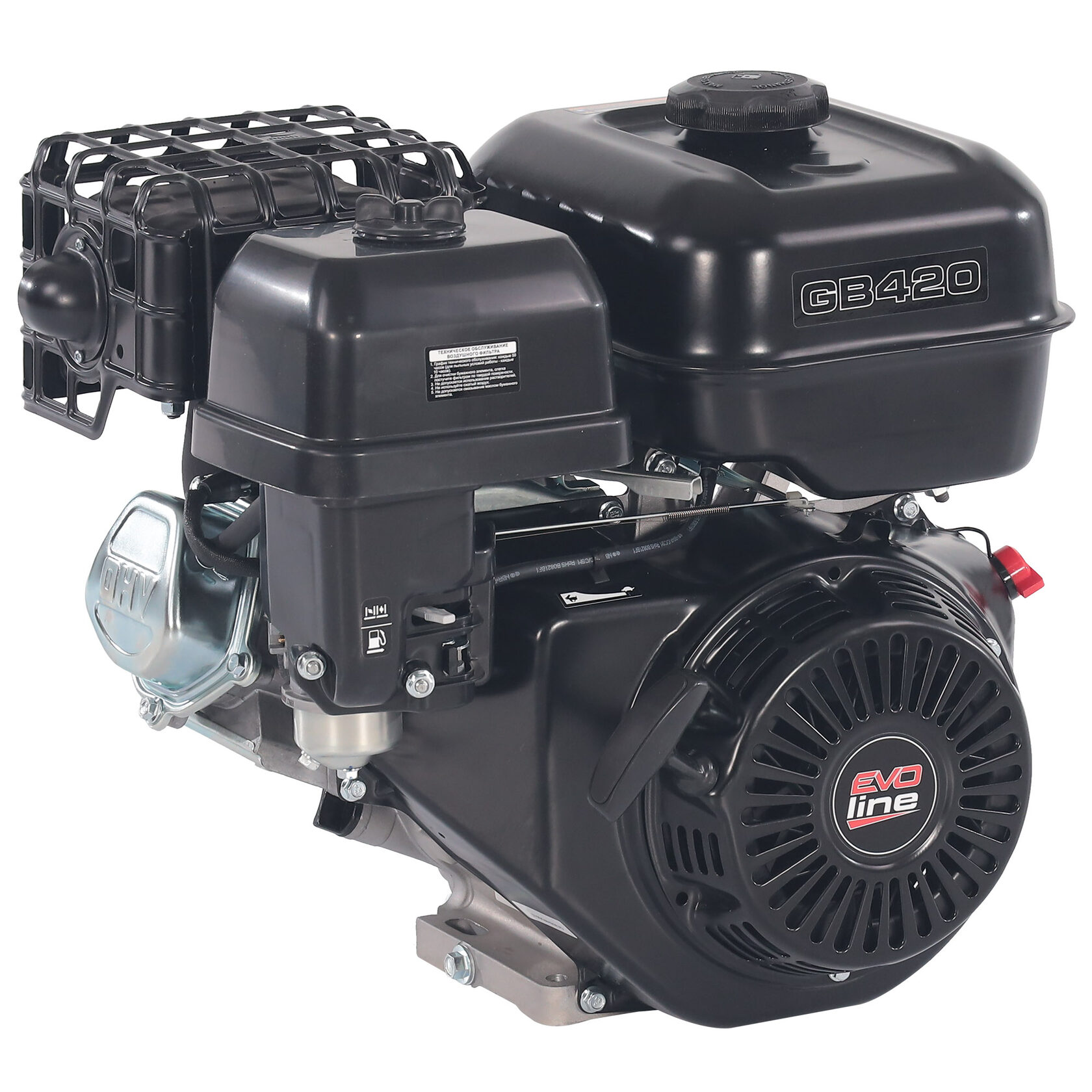 Двигатель бензиновый для культиваторов, мотопомп, опрыскивателей, строительного оборудования EVOline Zongshen GB 420
