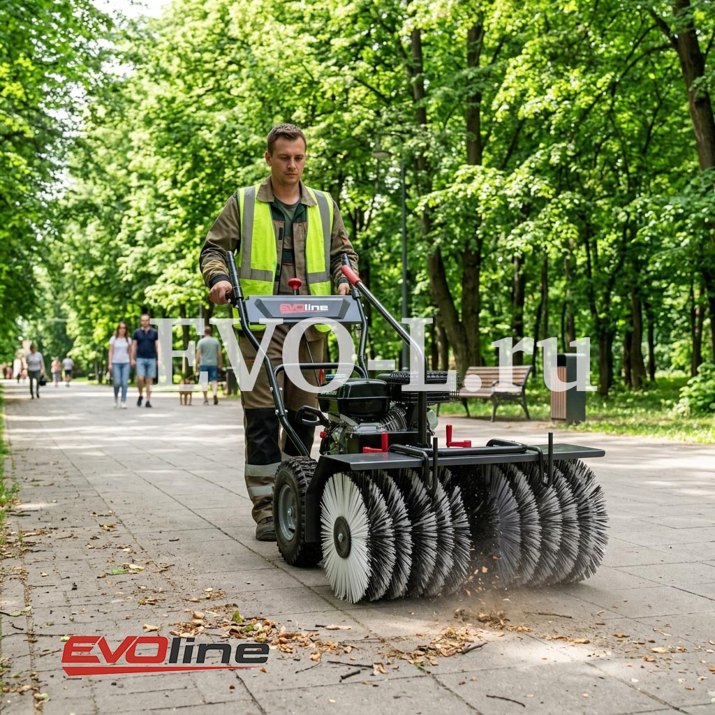 Новинка: Самоходная бензиновая подметальная машина EVOline SWG 800 с двигателем Zongshen