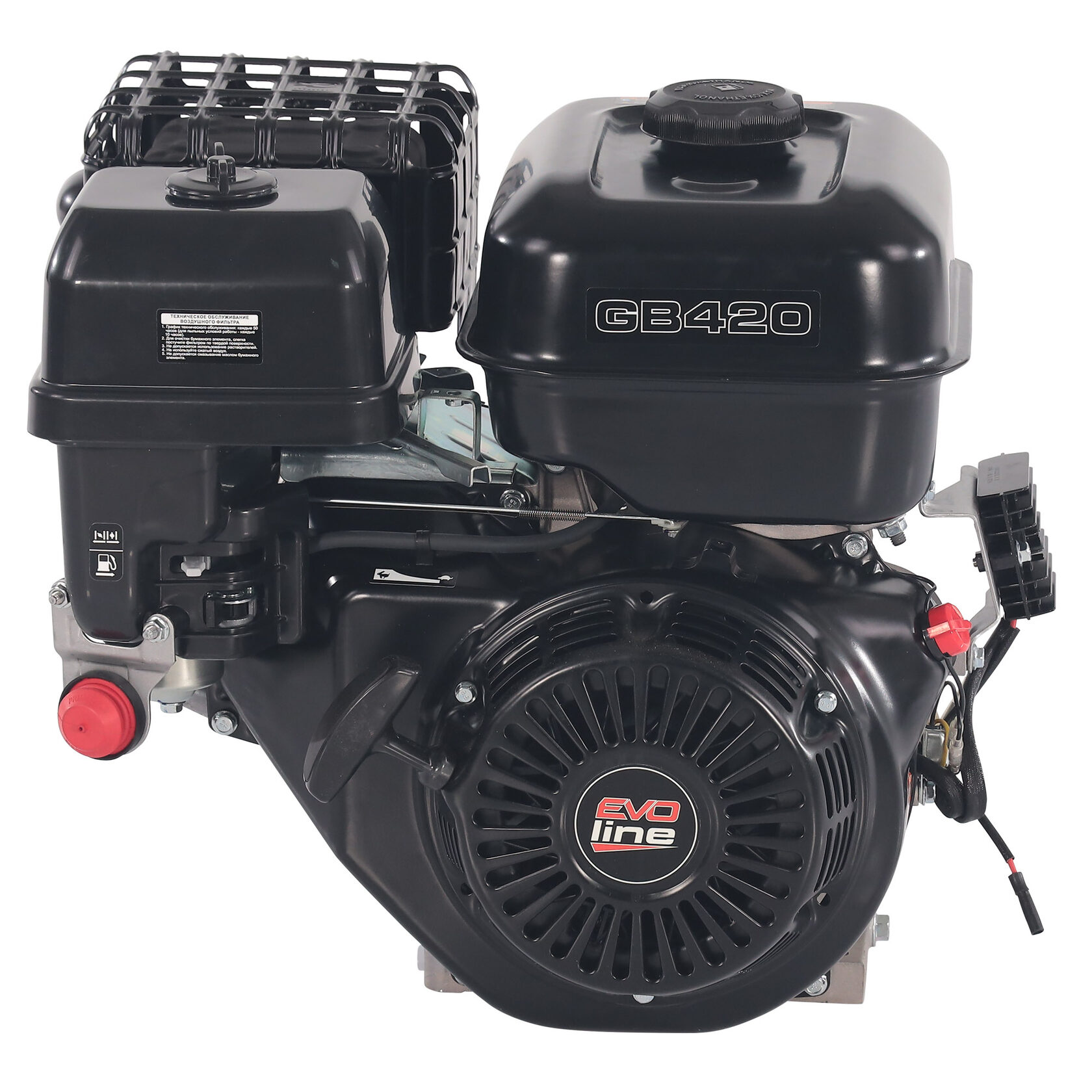 Двигатель бензиновый для культиваторов, мотопомп, опрыскивателей, строительного оборудования EVOline Zongshen GB 420