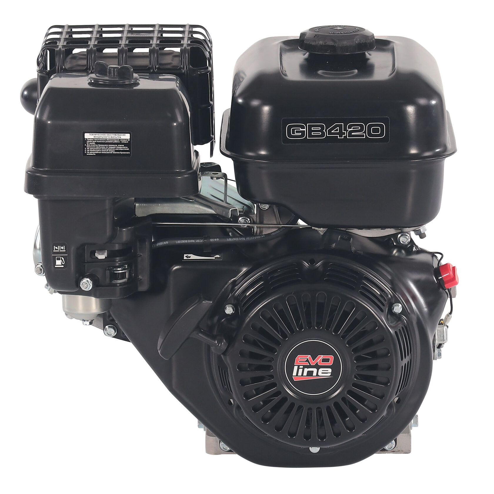 Двигатель бензиновый для культиваторов, мотопомп, опрыскивателей, строительного оборудования EVOline Zongshen GB 420