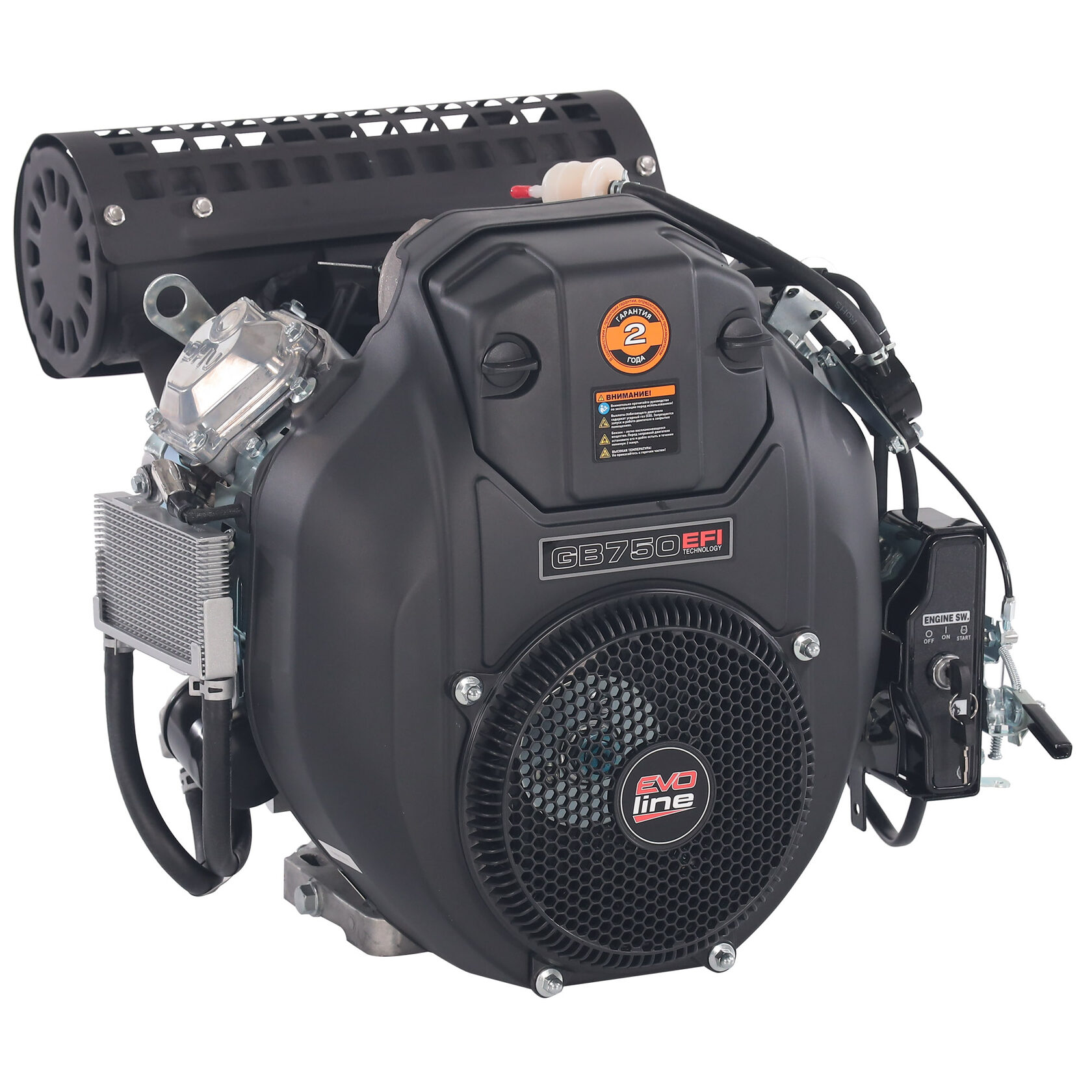 Двигатель бензиновый для затирочных машин, строительного оборудования, вездеходов, мотопомп EVOline Zongshen GB 750 EFI