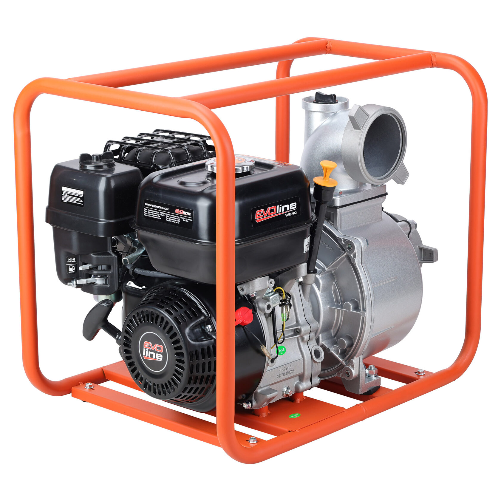 Мотопомпа бензиновая  для воды средней загрязненности EVOline WG 40 Zongshen