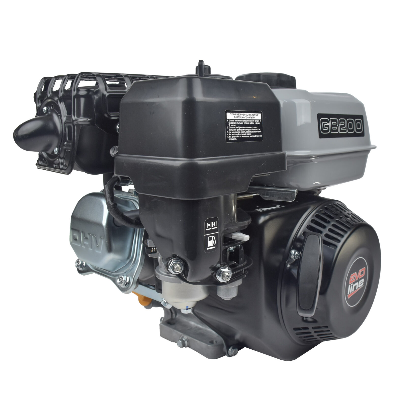 Двигатель бензиновый для культиваторов, мотопомп, садового и строительного оборудования EVOline Zongshen GB 200 Q